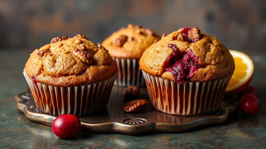 Cranberry Orange and Pecan Muffins